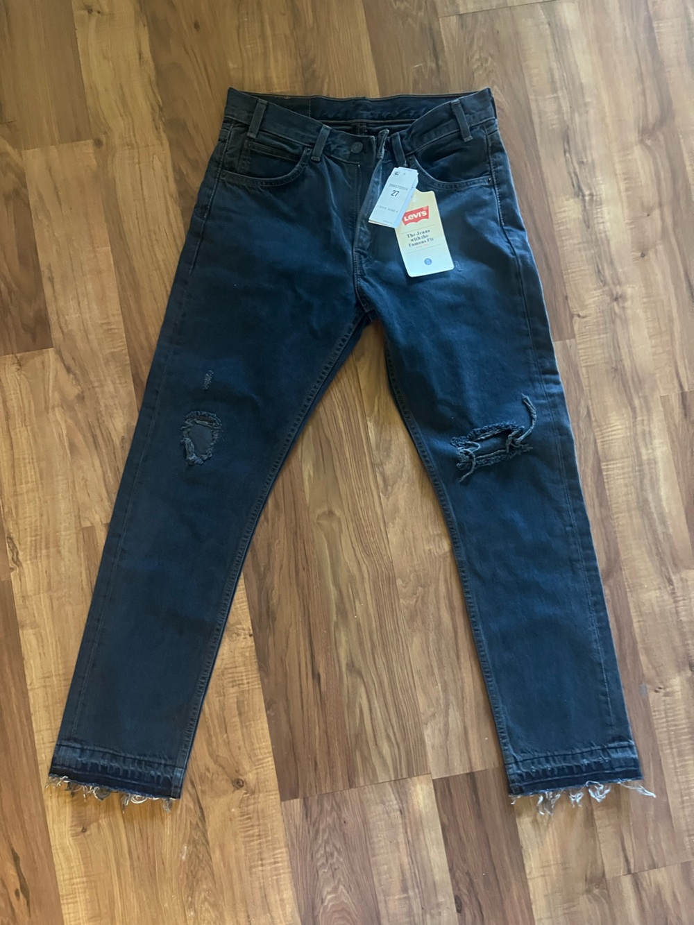 Levi's Slim Ripped Black Denim Jeans